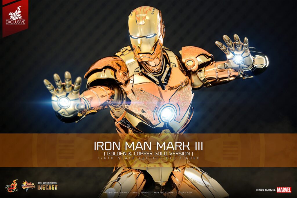 Hot Toys – Iron Man Mark III (Golden & Copper Gold Version) — MMS848D78 1/6 Scale Figur — Jetzt Vorbestellen – Limitiert 2.000 Stck.