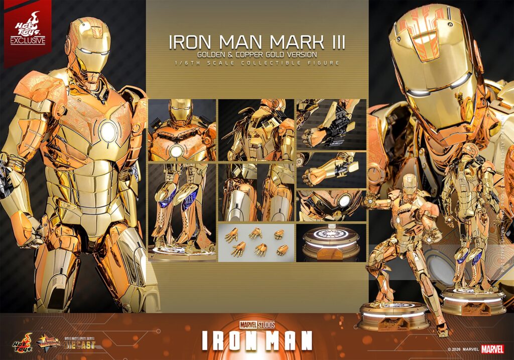 Hot Toys Iron Man Mark III (Golden & Copper Gold Version) — MMS848D78 1/6 Scale Figur