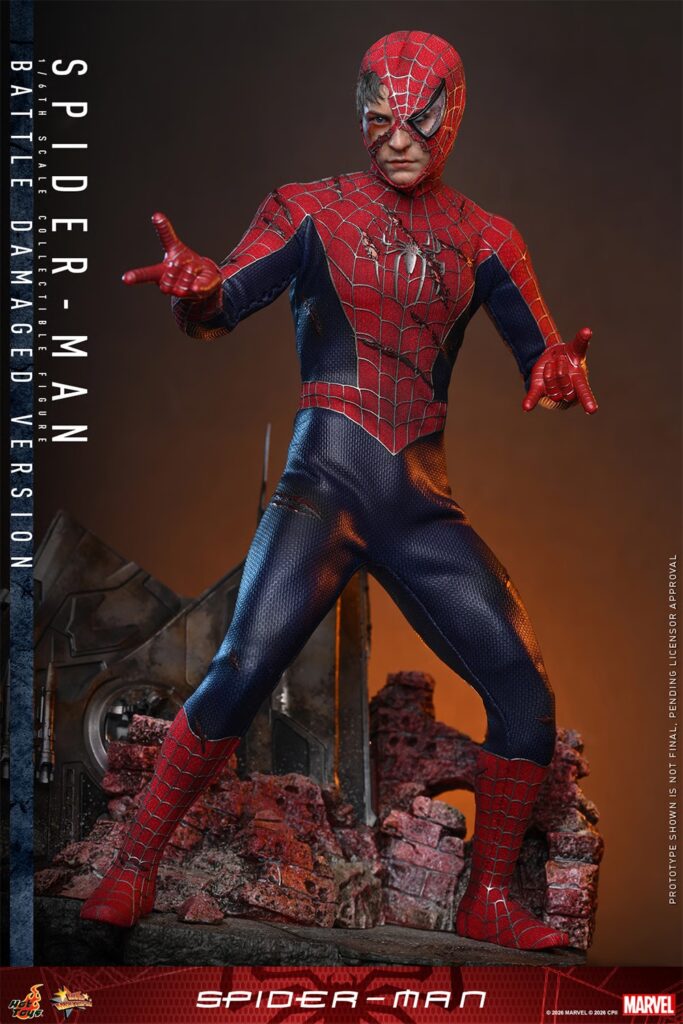 Hot Toys - Spider-Man Battle Damaged Version - MMS859 1/6 Scale Figur aus Spider-Man (2002)