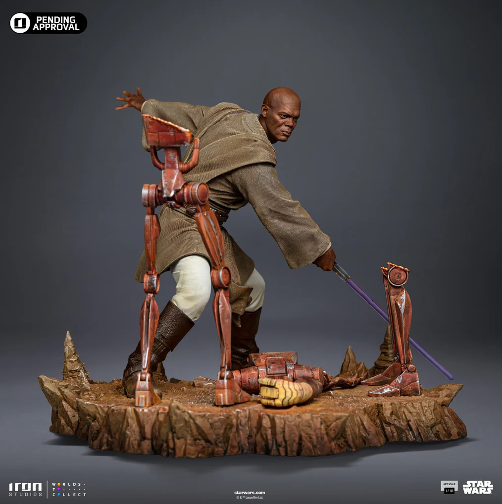 Iron Studios Mace Windu Art Scale 1/10 Statue aus Star Wars: Episode II
