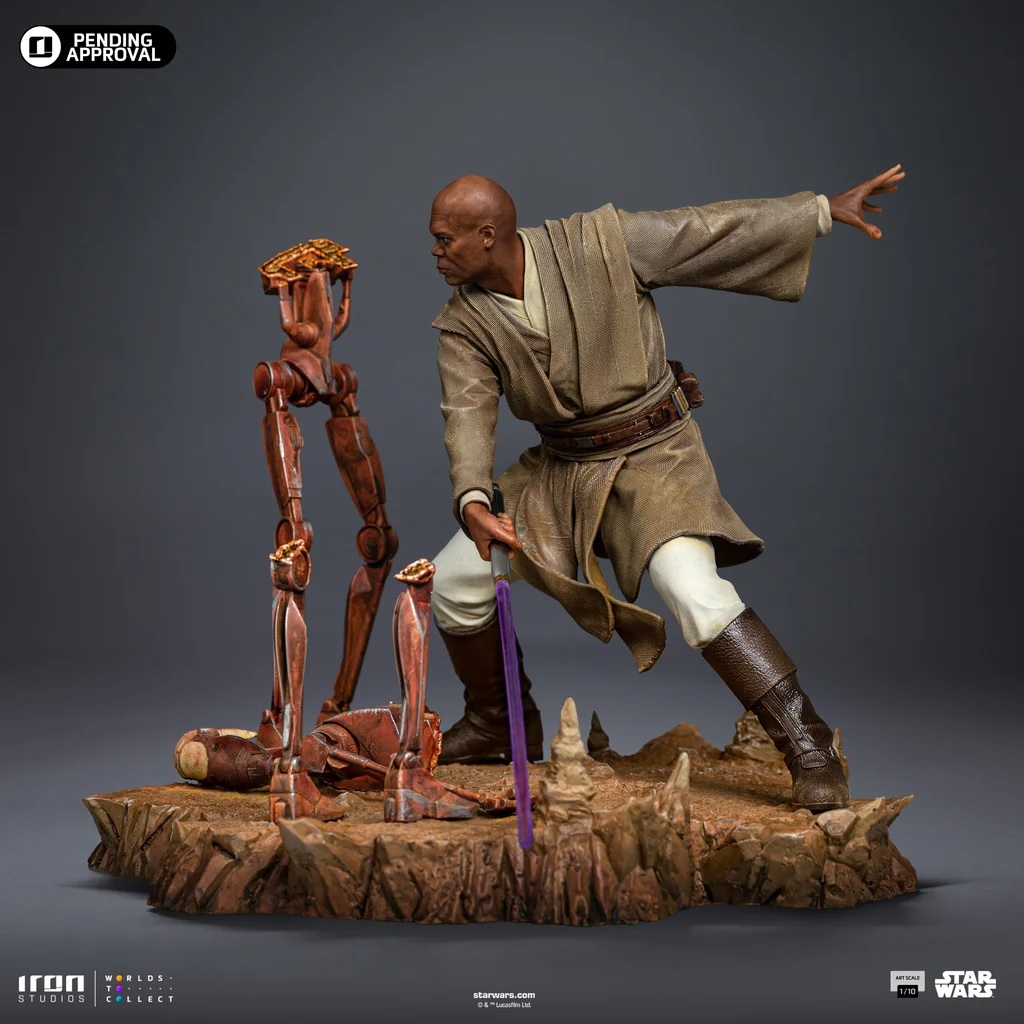 Iron Studios Mace Windu Art Scale 1/10 Statue aus Star Wars: Episode II