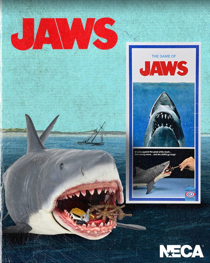 NECA – Jaws – The Game of Jaws 50th Anniversary — 38 cm Hai-Figur mit Spielmechanik — Jetzt bei Amazon.de kaufen