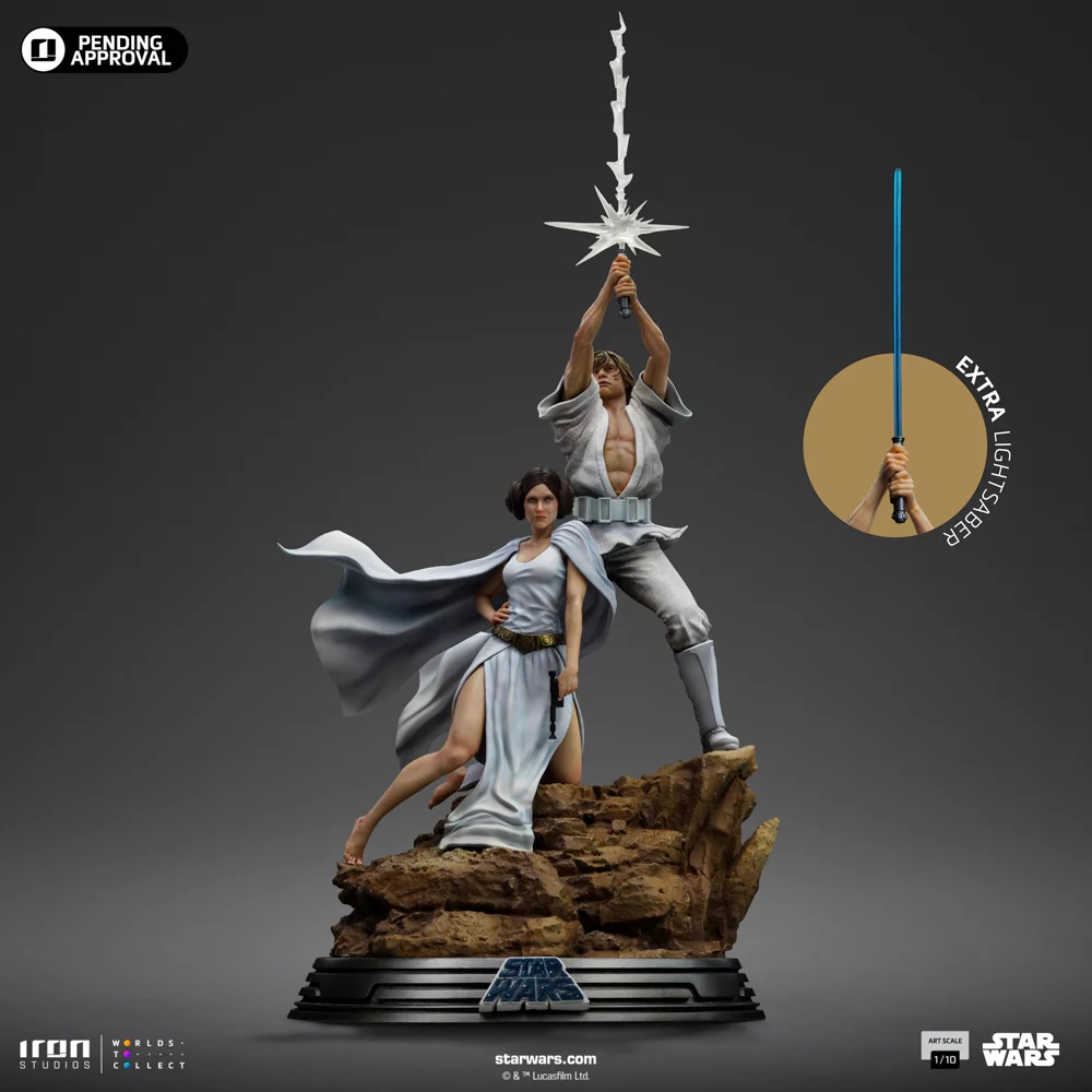 Iron Studios - Luke und Leia Movie Poster — Star Wars Deluxe Art Scale 1/10 Statue