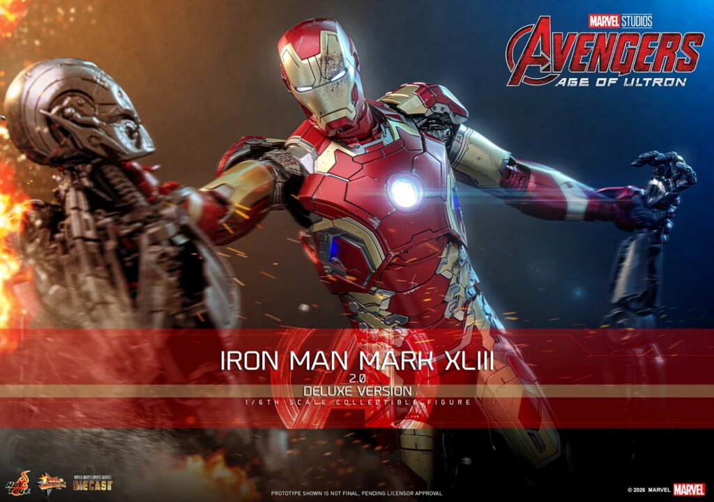 Hot Toys – Iron Man Mark XLIII 2.0 Deluxe Version – Avengers: Age of Ultron – MMS866D81 – Jetzt Vorbestellen