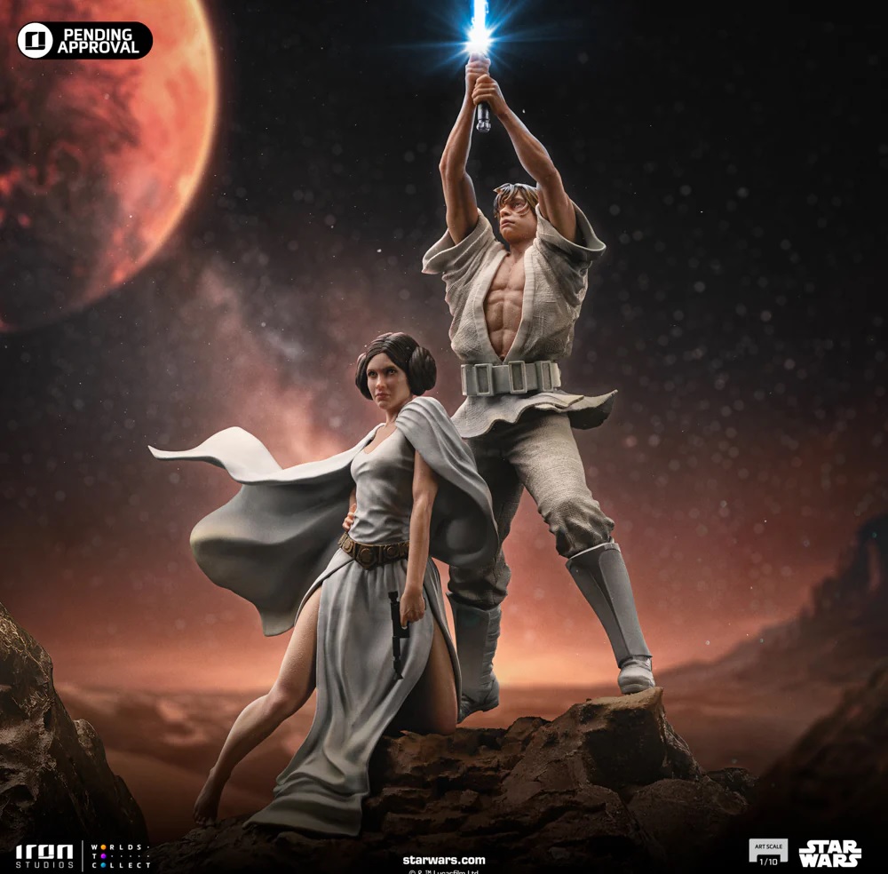 Iron Studios – Luke und Leia Movie Poster — Star Wars Deluxe Art Scale 1/10 Statue — Jetzt kaufen