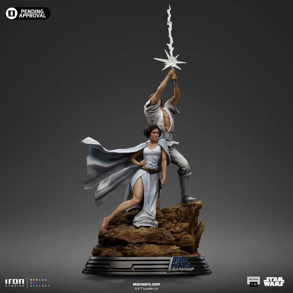Iron Studios - Luke und Leia Movie Poster — Star Wars Deluxe Art Scale 1/10 Statue