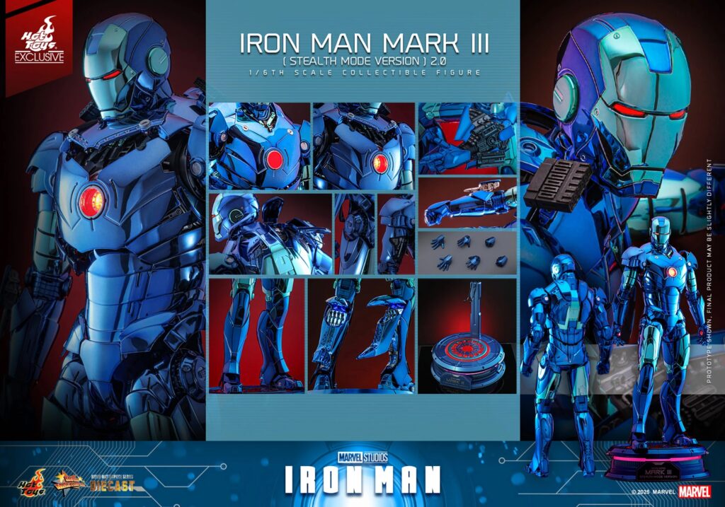Hot Toys - Iron Man Mark III Stealth Mode Version 2.0 — MMS814D71 1/6 Scale Figur