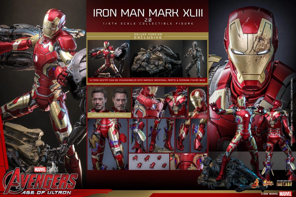 Hot Toys - Iron Man Mark XLIII 2.0 Deluxe Version – Avengers: Age of Ultron