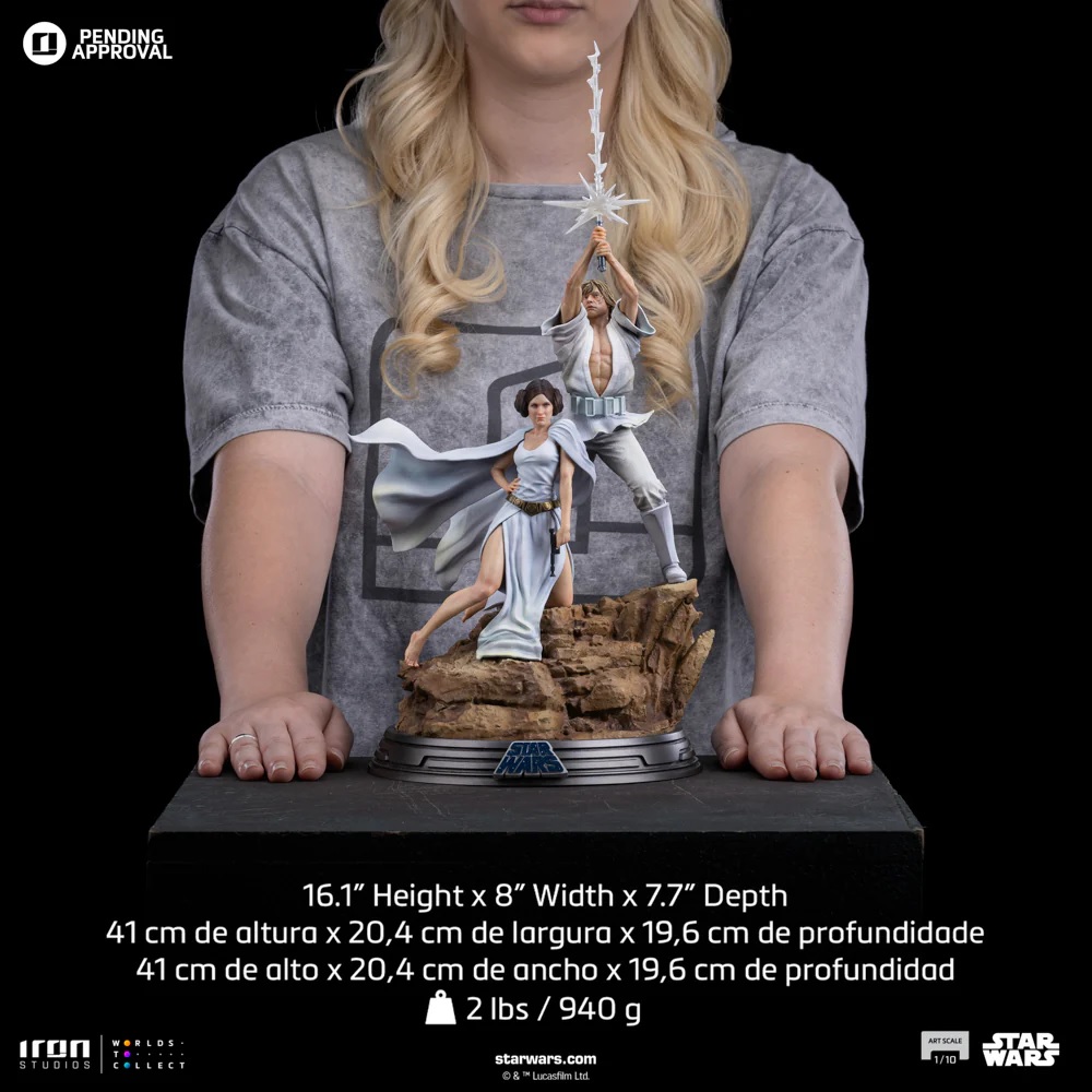 Iron Studios - Luke und Leia Movie Poster — Star Wars Deluxe Art Scale 1/10 Statue