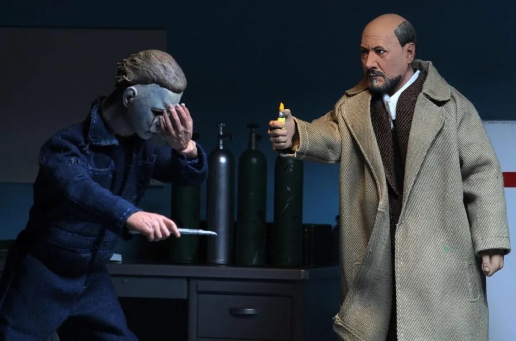 NECA - Doktor Loomis & Laurie Strode - Halloween 2 Retro Cloth Figuren-Set