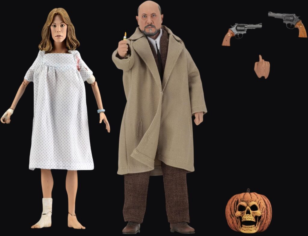 NECA - Doktor Loomis & Laurie Strode - Halloween 2 Retro Cloth Figuren-Set