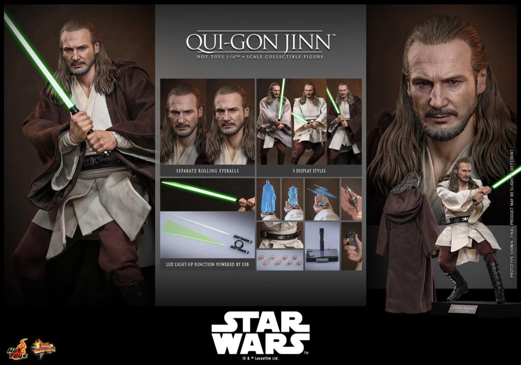Hot Toys Qui-Gon Jinn - 1/6 Scale Figur aus Star Wars: The Phantom Menace