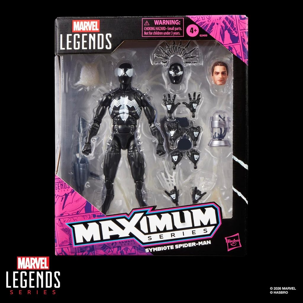 Hasbro - Marvel Legends - Symbiote Spider-Man - Deluxe 6-Zoll-Figur aus der Maximum Series