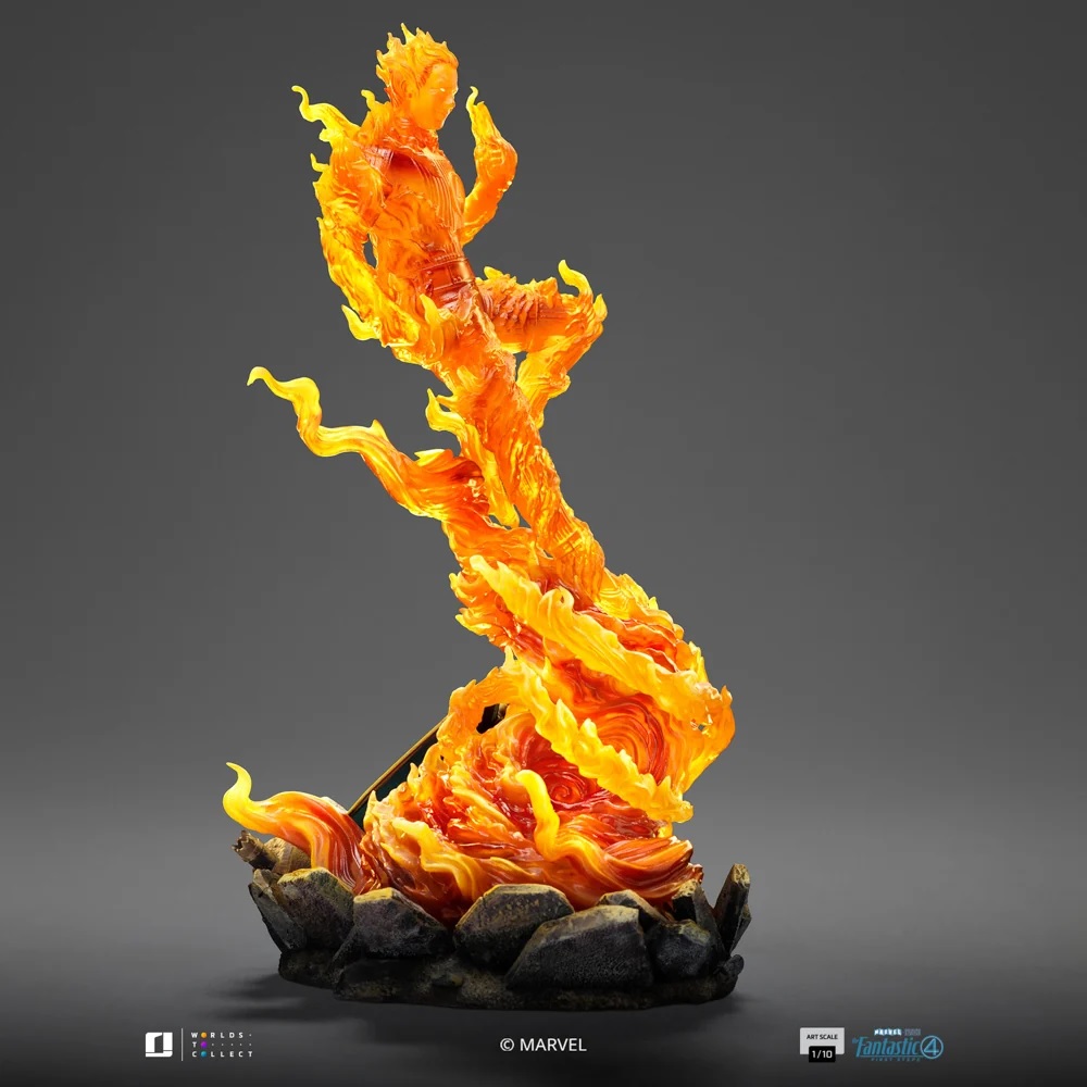 Iron Studios - Human Torch - Art Scale 1/10 Statue aus The Fantastic Four: First Steps