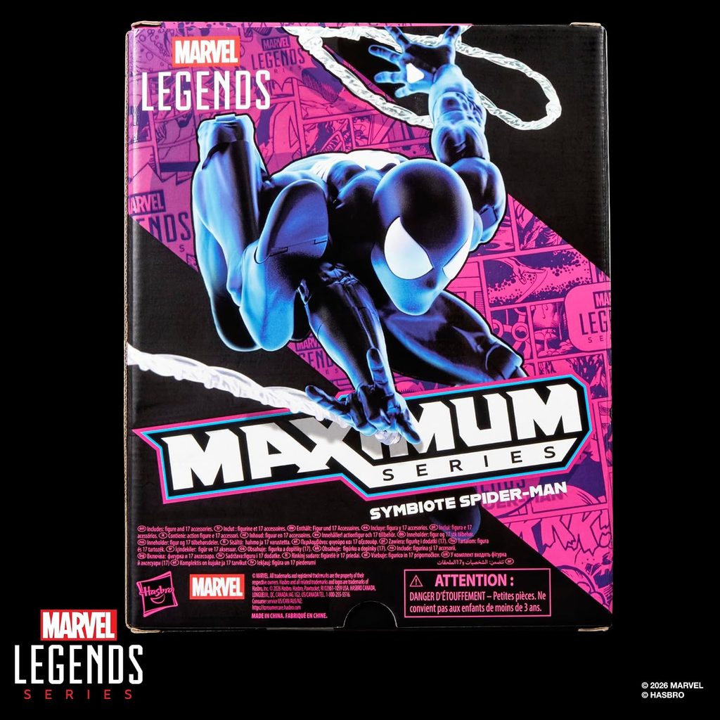 Hasbro - Marvel Legends - Symbiote Spider-Man - Deluxe 6-Zoll-Figur aus der Maximum Series
