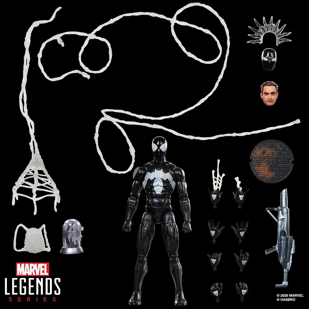 Hasbro - Marvel Legends - Symbiote Spider-Man - Deluxe 6-Zoll-Figur aus der Maximum Series