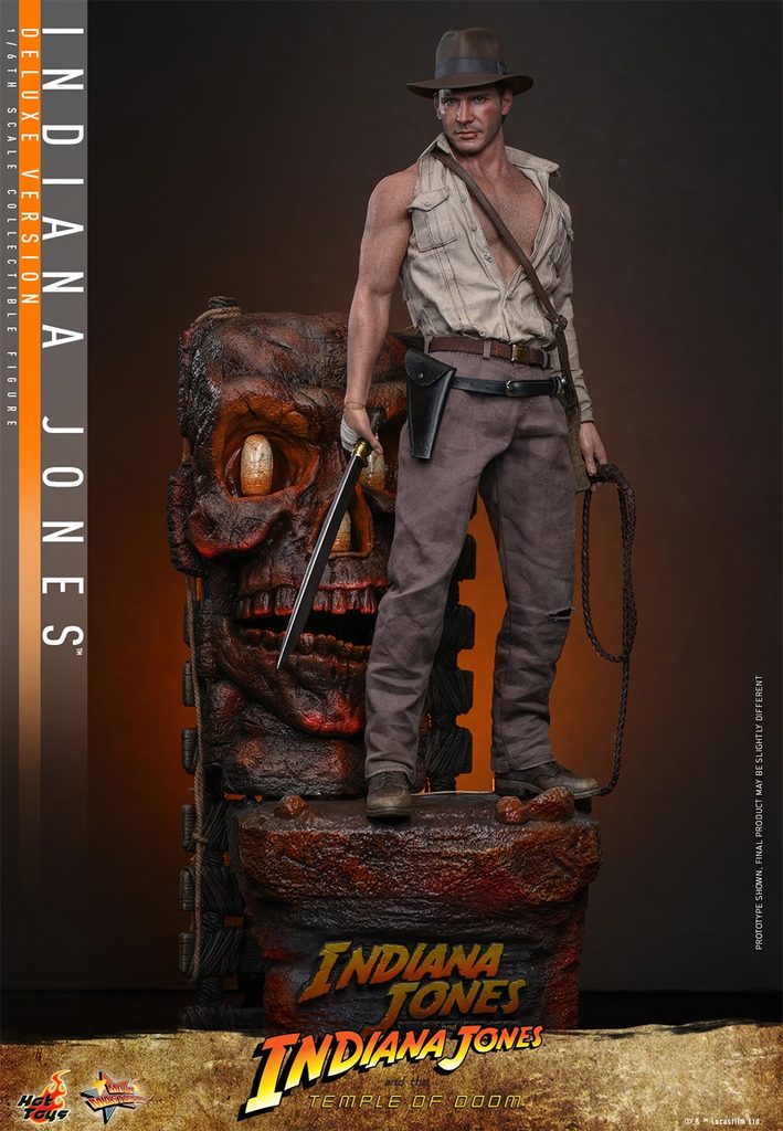 Hot Toys - Indiana Jones - Deluxe Version Sixth Scale Figur aus Temple of Doom mit Skull-Altar-Diorama