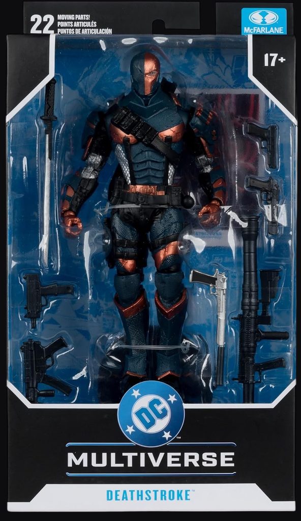 McFarlane - Deathstroke Arkham Origins - DC Multiverse 7-Zoll-Figur mit sieben Waffen
