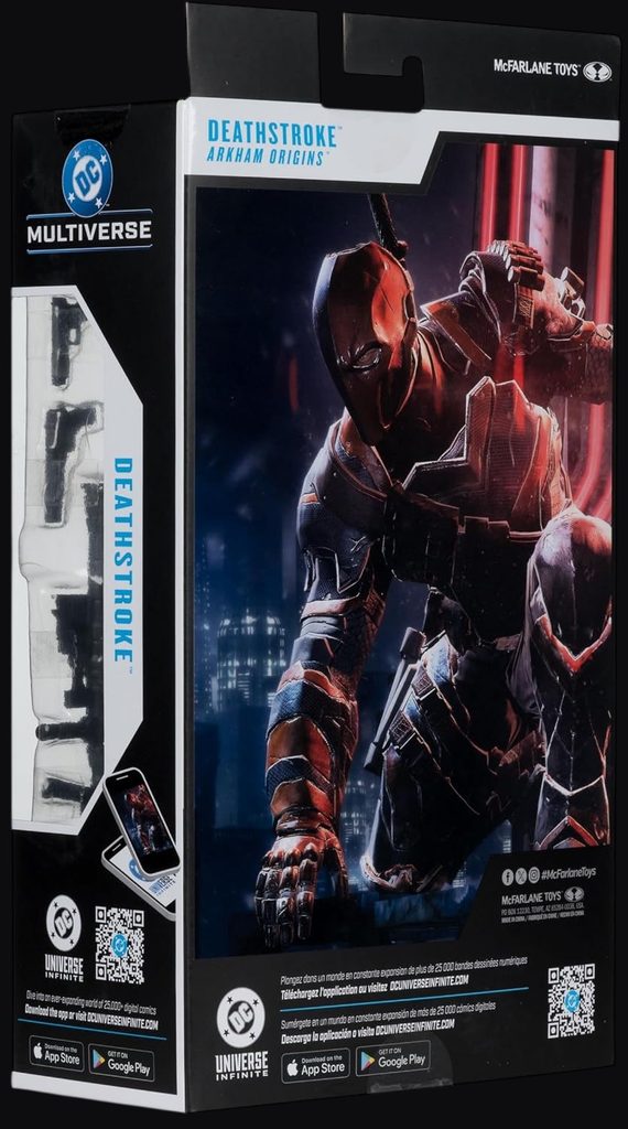 McFarlane - Deathstroke Arkham Origins - DC Multiverse 7-Zoll-Figur mit sieben Waffen