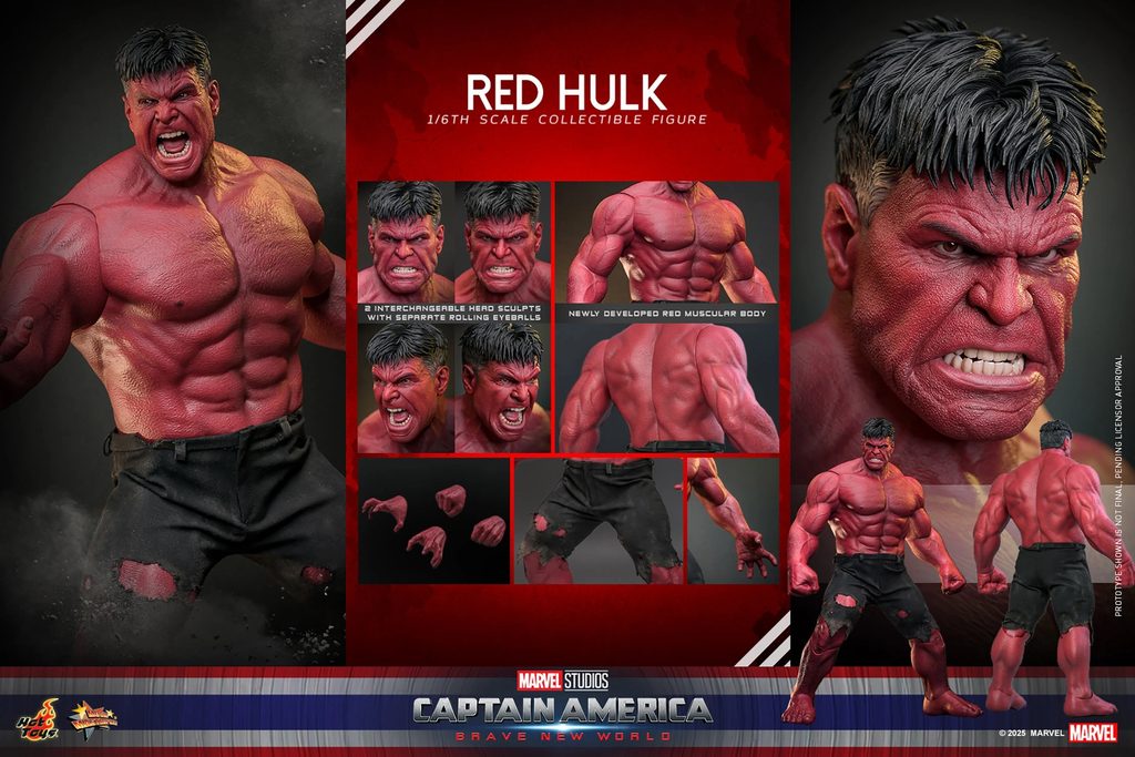 Hot Toys - Red Hulk - MMS797 1/6 Scale Figur aus Captain America: Brave New World