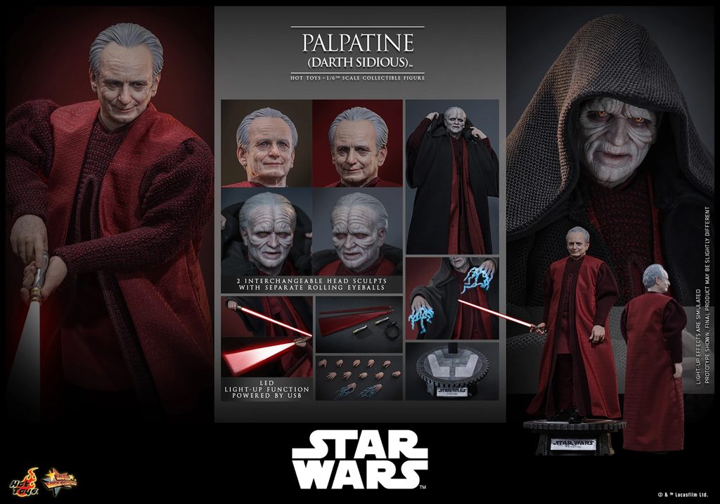 Hot Toys - Palpatine (Darth Sidious) - MMS805 Sixth Scale Figur aus Revenge of the Sith