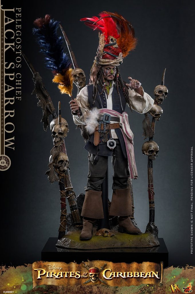 Hot Toys – Pelegostos Chief Jack Sparrow – DX48 1/6 Scale Figur aus Fluch der Karibik 2 mit Stammes-Diorama