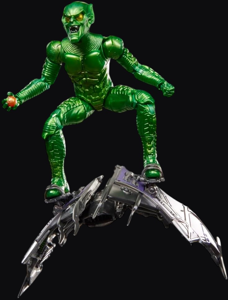 Hasbro – Green Goblin – Marvel Legends Deluxe aus Spider-Man: No Way Home mit Gleiter und zerbrochener Maske