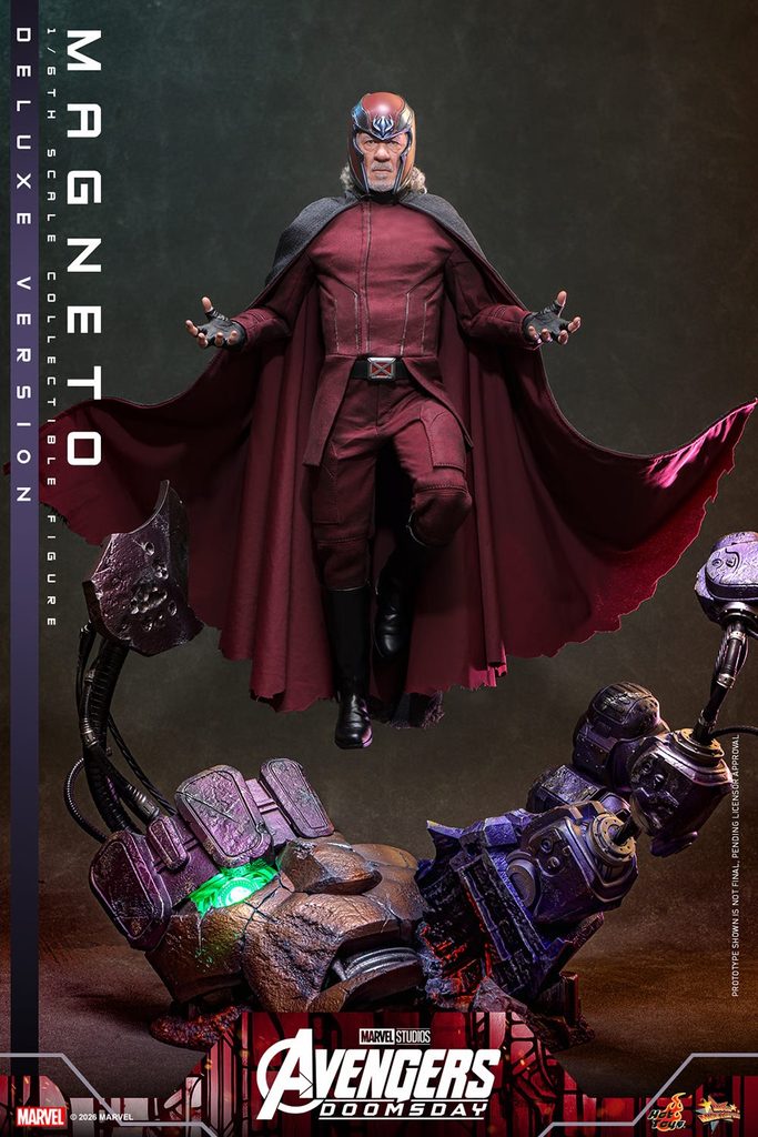 Hot Toys – Magneto (Deluxe Version) – MMS913 mit leuchtender Sentinel-Base aus Avengers: Doomsday