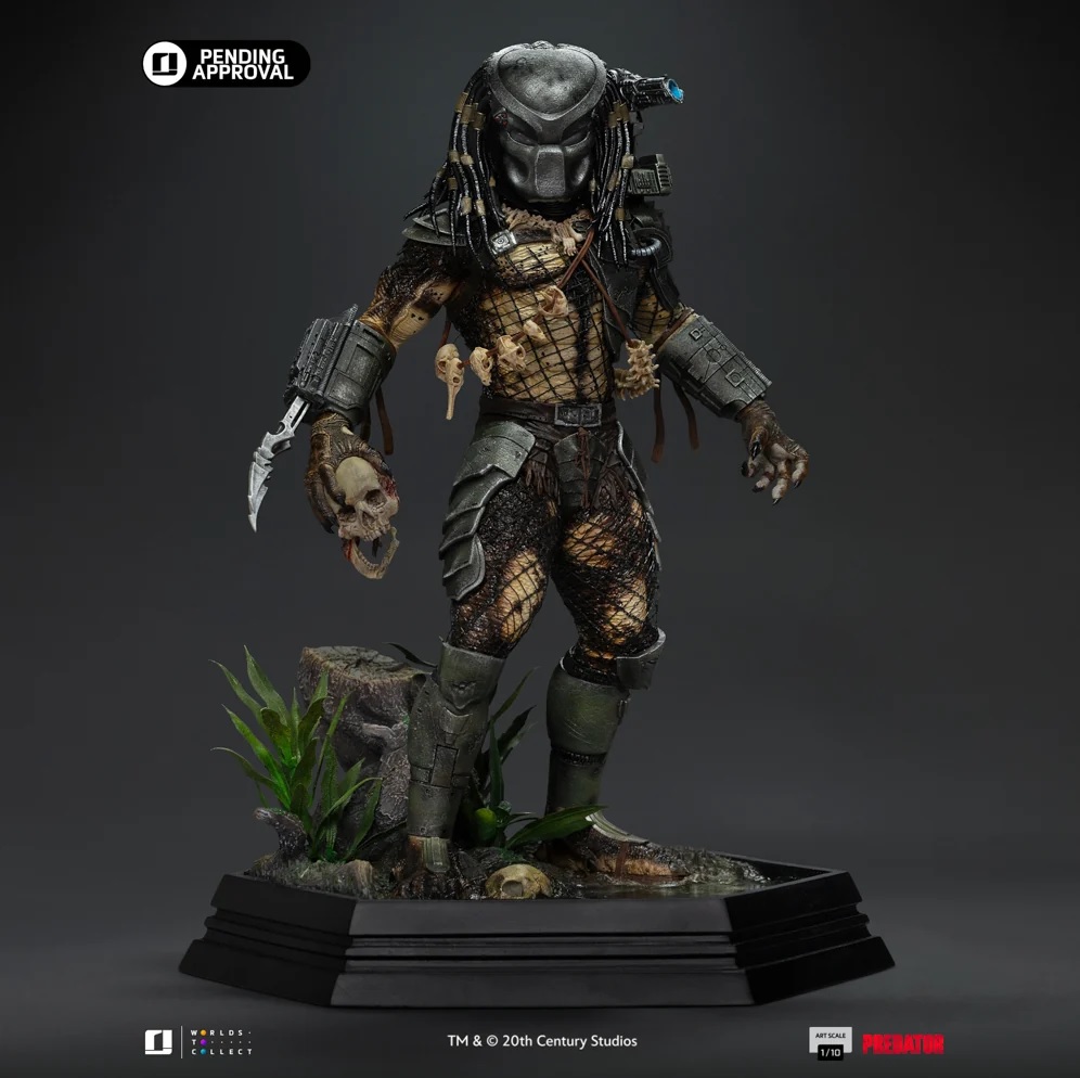 Iron Studios – Jungle Hunter – Predator Art Scale 1/10 Statue mit Dschungel-Diorama und Wechselköpfen