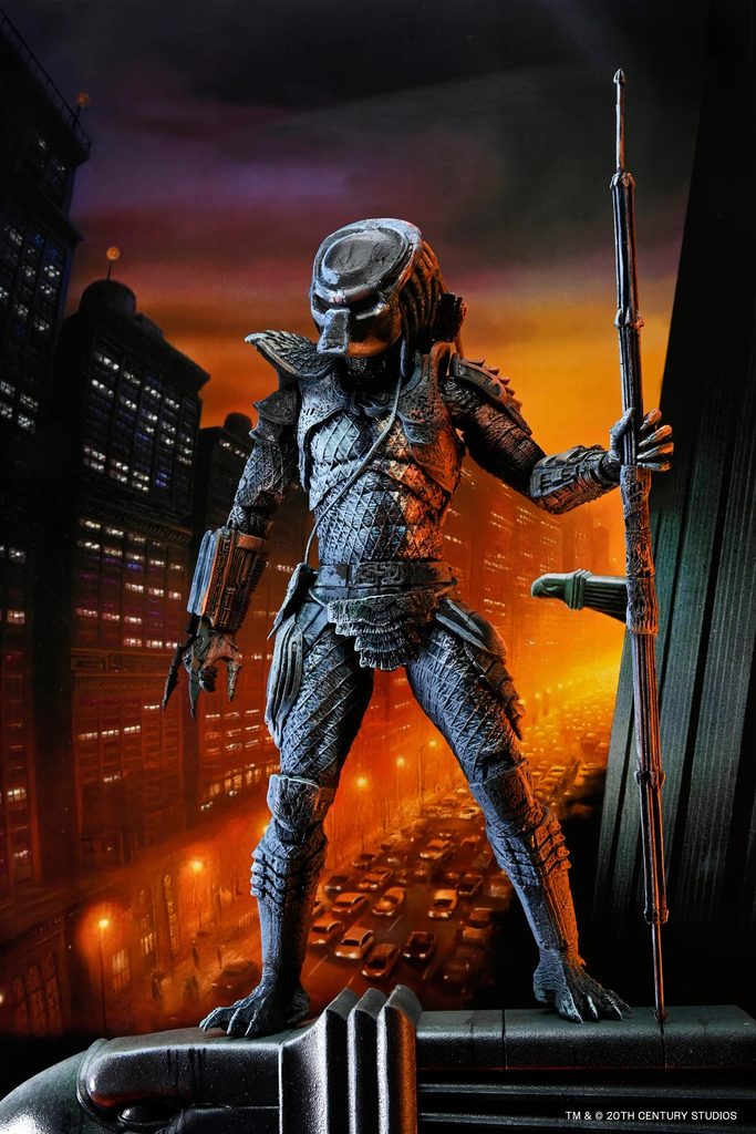 NECA – Predator 2 City Hunter – Poster Series 7″ Figur mit Gargoyle-Base