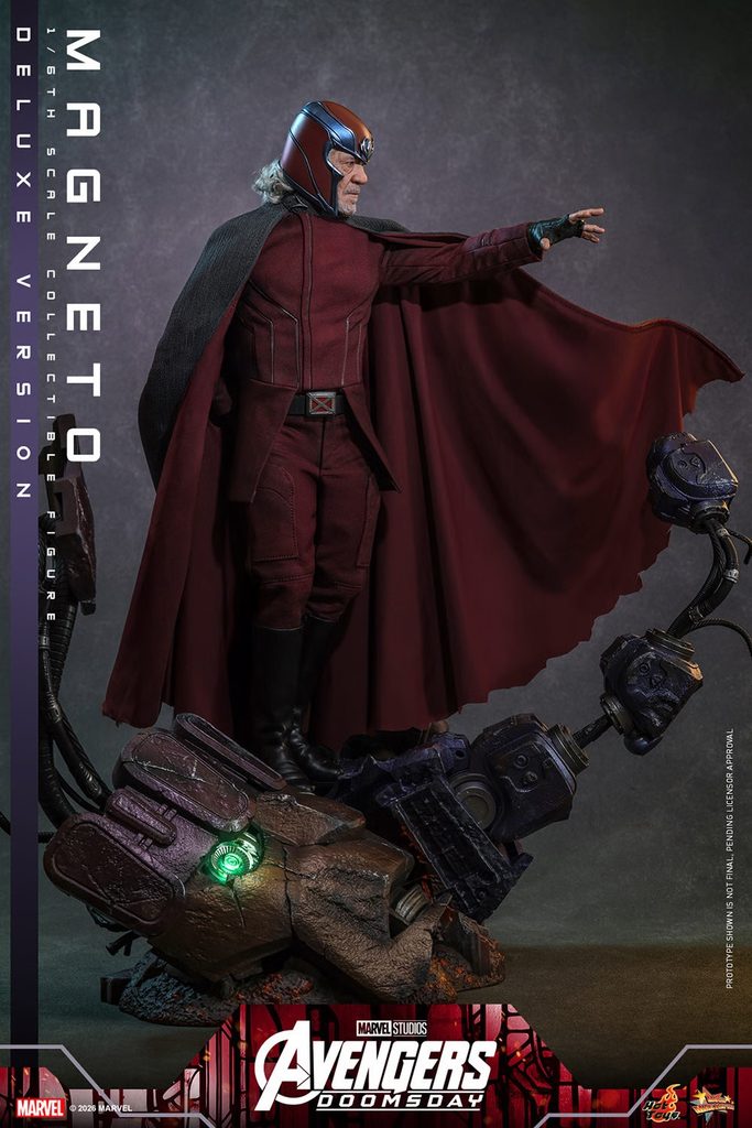 Hot Toys – Magneto (Deluxe Version) – MMS913 mit leuchtender Sentinel-Base aus Avengers: Doomsday
