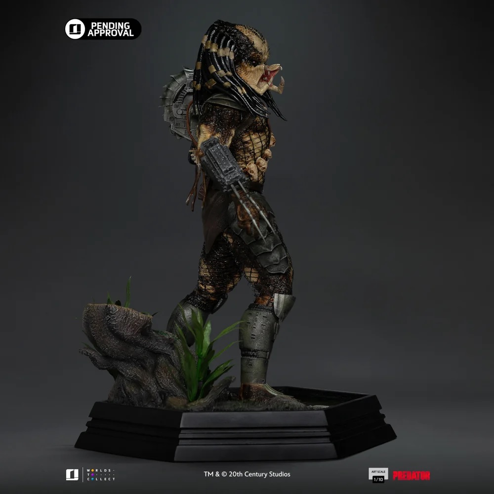 Iron Studios – Jungle Hunter – Predator Art Scale 1/10 Statue mit Dschungel-Diorama und Wechselköpfen