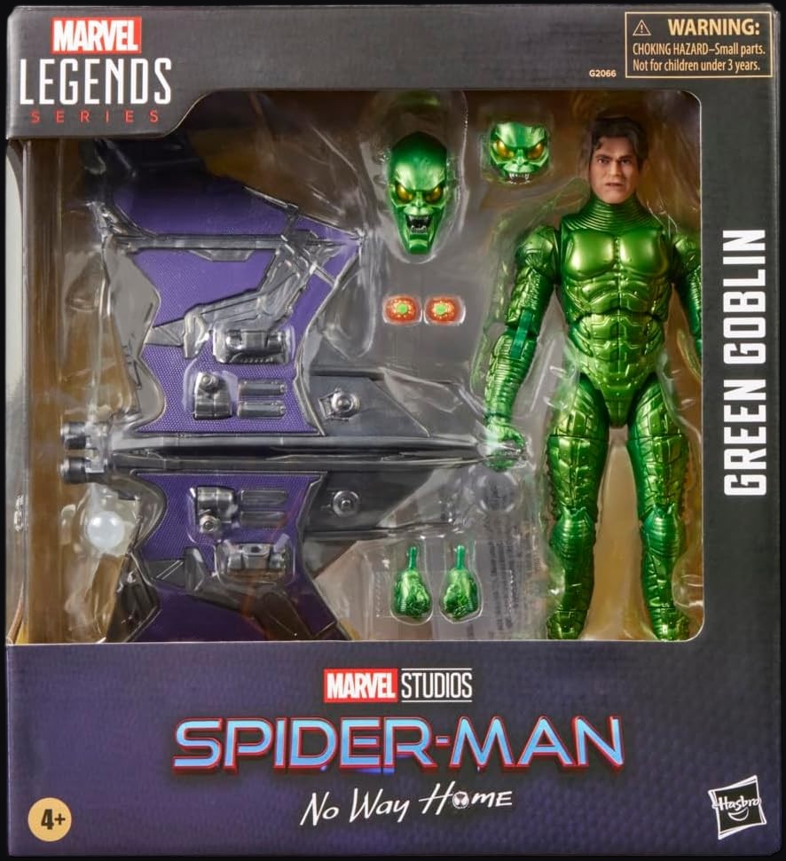 Hasbro – Green Goblin – Marvel Legends Deluxe aus Spider-Man: No Way Home mit Gleiter und zerbrochener Maske