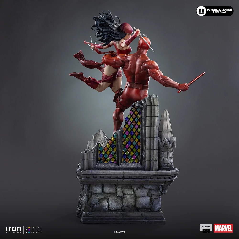 Iron Studios – Daredevil und Elektra – Marvel Comics Diorama 1/6 mit 52 cm Höhe