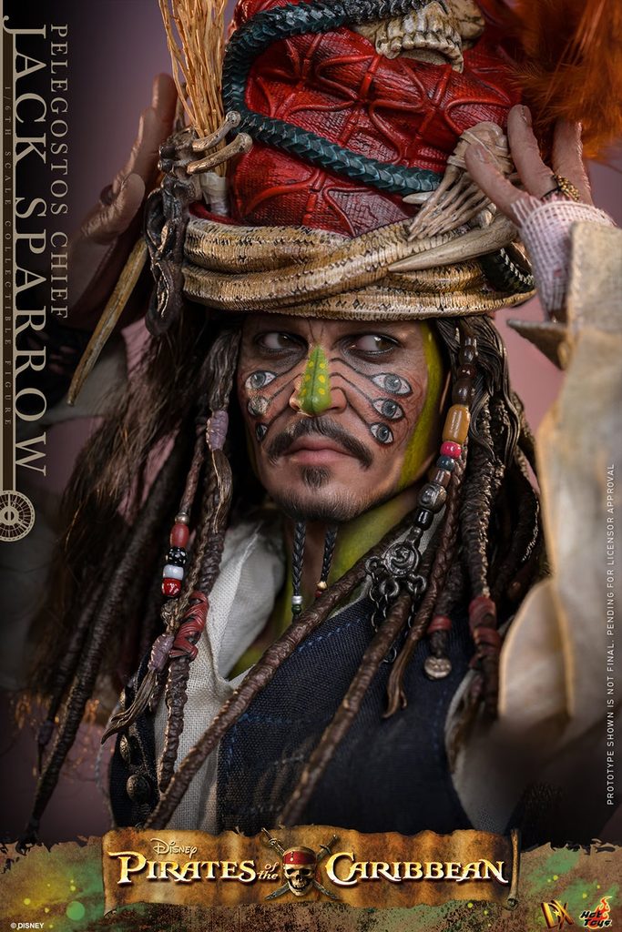 Hot Toys – Pelegostos Chief Jack Sparrow – DX48 1/6 Scale Figur aus Fluch der Karibik 2 mit Stammes-Diorama