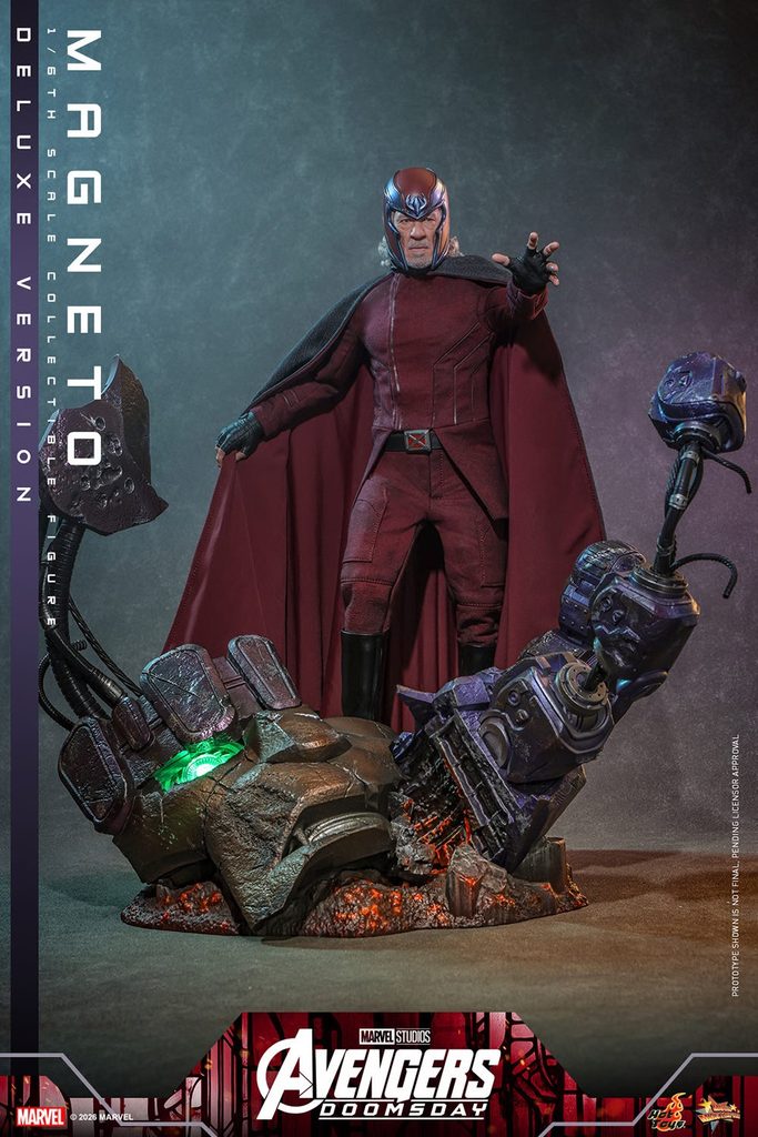 Hot Toys – Magneto (Deluxe Version) – MMS913 mit leuchtender Sentinel-Base aus Avengers: Doomsday