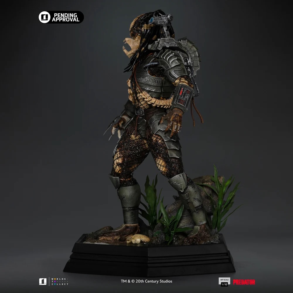 Iron Studios – Jungle Hunter – Predator Art Scale 1/10 Statue mit Dschungel-Diorama und Wechselköpfen