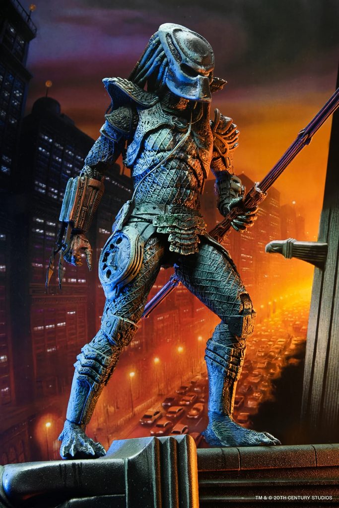 NECA – Predator 2 City Hunter – Poster Series 7″ Figur mit Gargoyle-Base