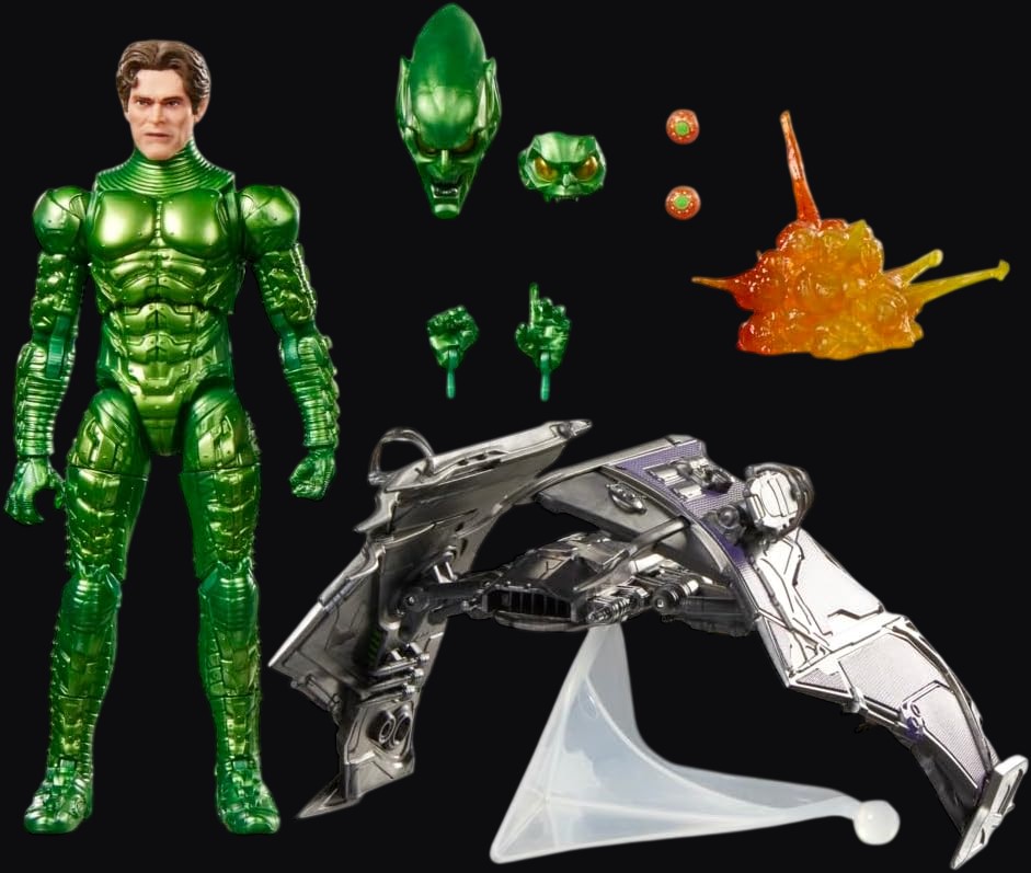 Hasbro – Green Goblin – Marvel Legends Deluxe aus Spider-Man: No Way Home mit Gleiter und zerbrochener Maske
