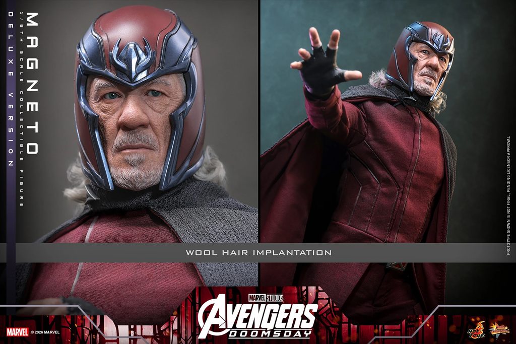 Hot Toys – Magneto (Deluxe Version) – MMS913 mit leuchtender Sentinel-Base aus Avengers: Doomsday