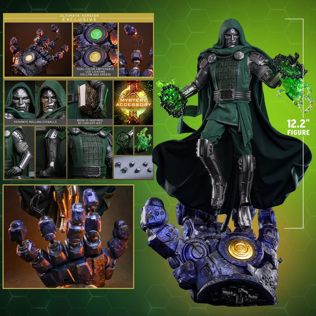 Hot Toys – Doctor Doom (Ultimate Version) – MMS907 mit Sentinel-Hand-Diorama aus Avengers: Doomsday