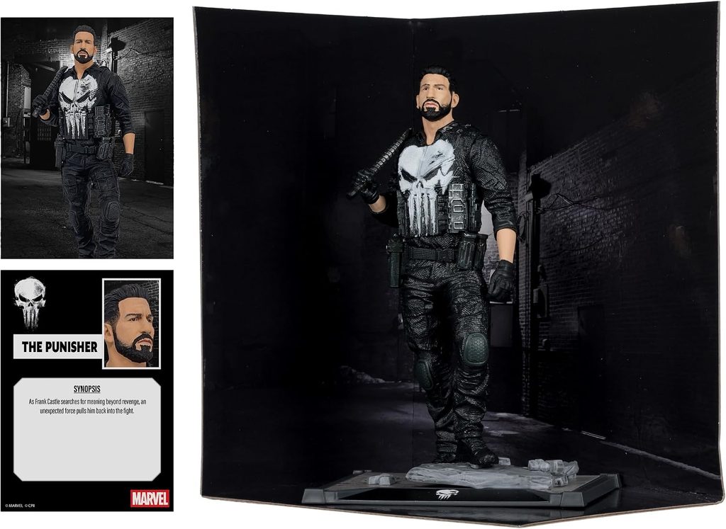 McFarlane – Punisher – 1:10 Posed Figure mit Diorama-Szene aus der Marvel Studios Collection
