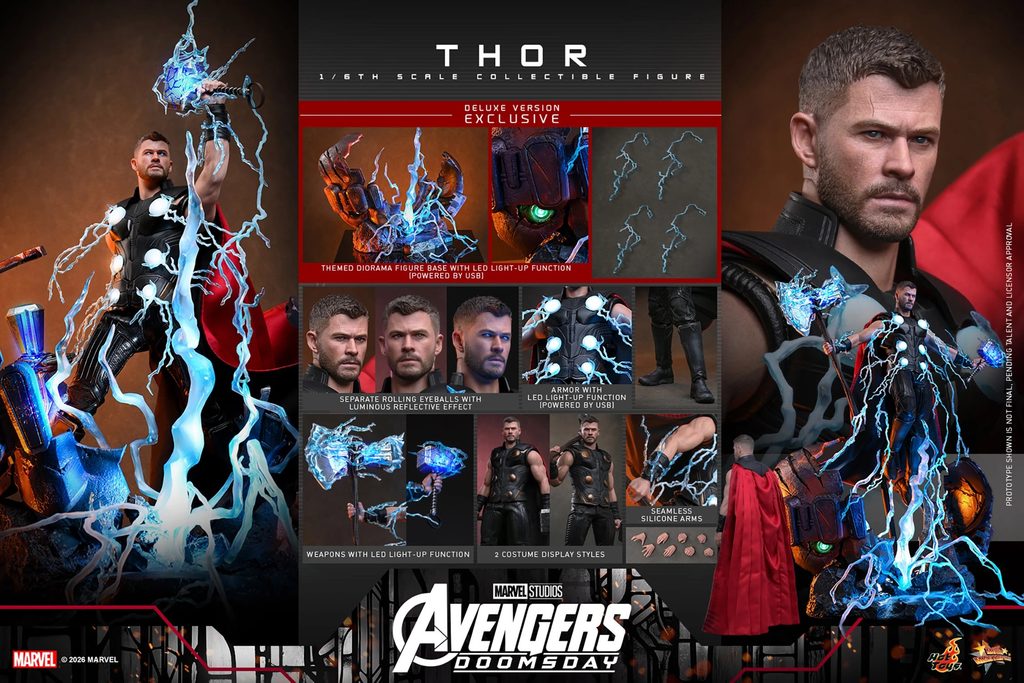 Hot Toys – Thor – Deluxe Version MMS919 mit Sentinel-Diorama-Base aus Avengers: Doomsday