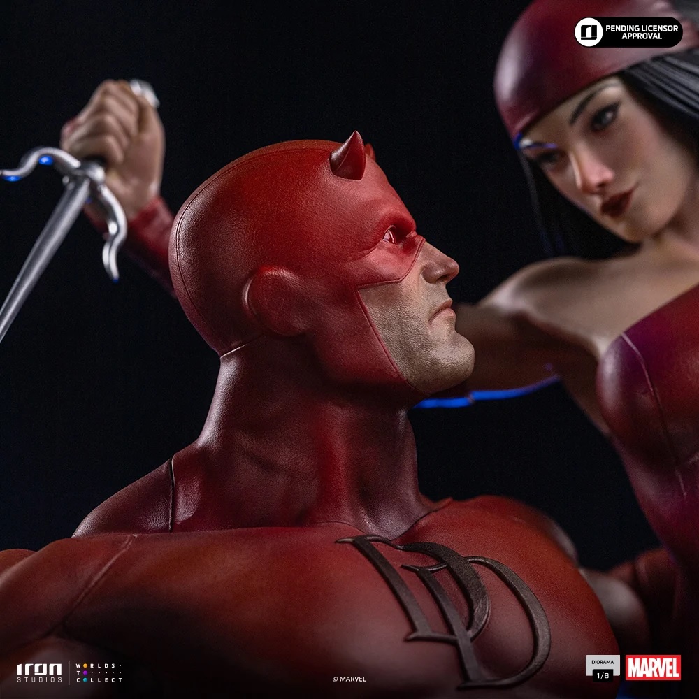 Iron Studios – Daredevil und Elektra – Marvel Comics Diorama 1/6 mit 52 cm Höhe