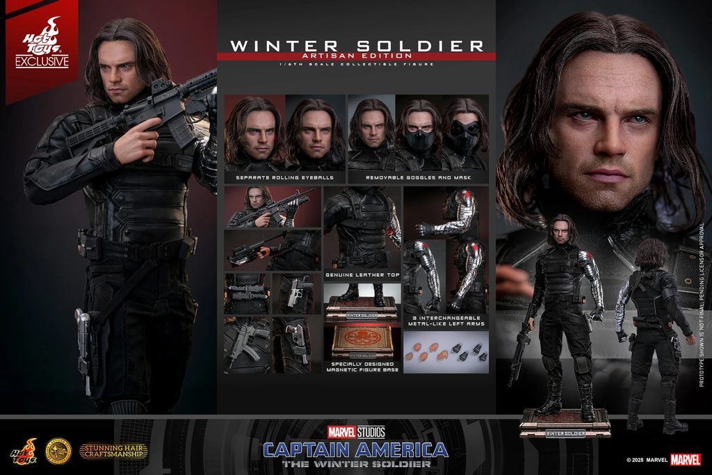 Hot Toys – Winter Soldier (Artisan Edition) – MMS790AE mit Echtleder und implantiertem Haar, limitiert auf 3.000 Stück